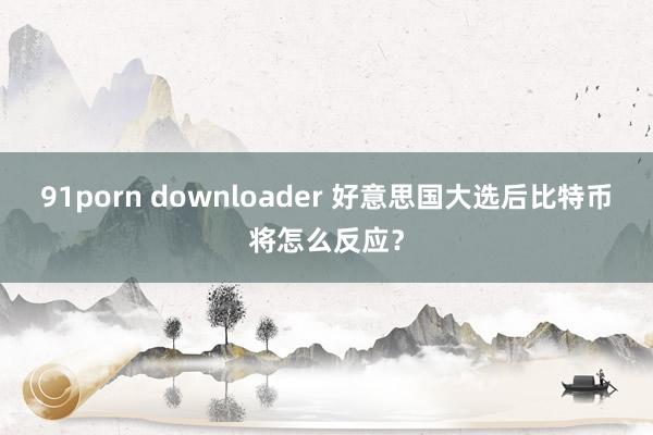 91porn downloader 好意思国大选后比特币将怎么反应？