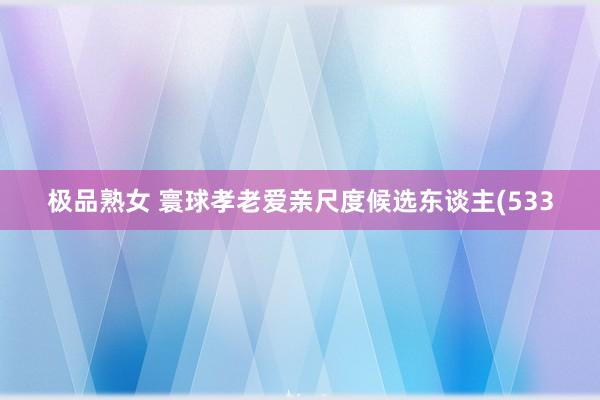 极品熟女 寰球孝老爱亲尺度候选东谈主(533