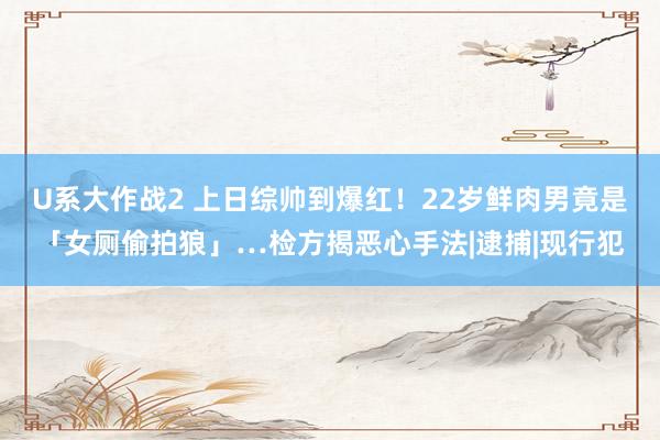 U系大作战2 上日综帅到爆红！22岁鲜肉男竟是「女厕偷拍狼」…检方揭恶心手法|逮捕|现行犯